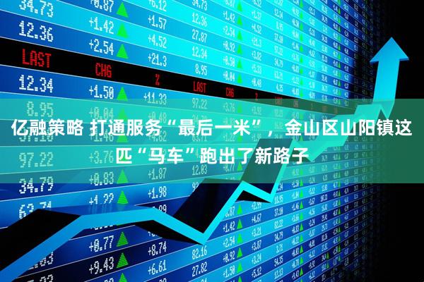亿融策略 打通服务“最后一米”，金山区山阳镇这匹“马车”跑出了新路子